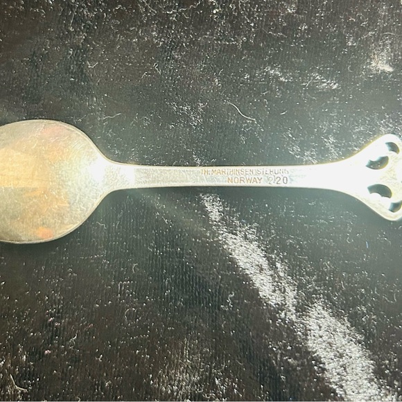 Sterling Silver TH Marthinsen Viking Rose Spoon Norway 220